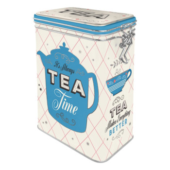 Plechová dóza s klipem - Tea Time