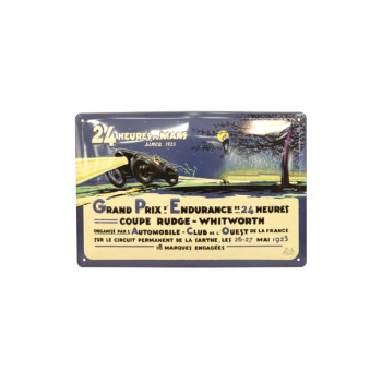 Plechová cedule: 24h Le Mans - First Race 1923 - 20x30 cm