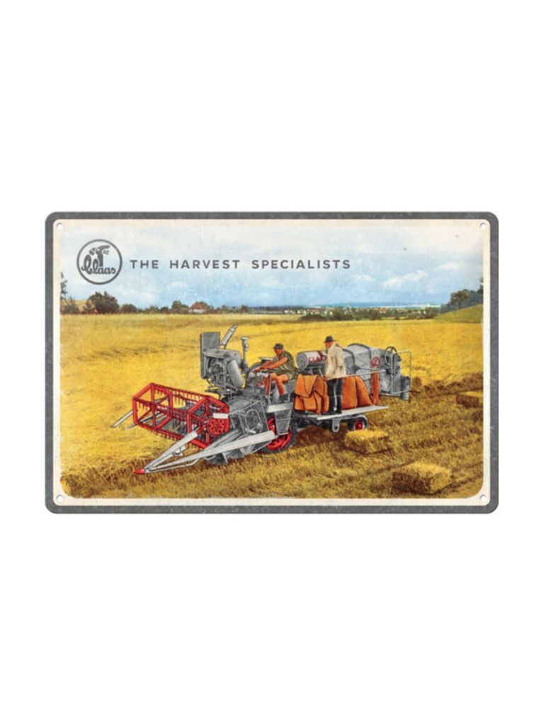 Plechová cedule: Claas The Harvest Specialists - 30x20 cm