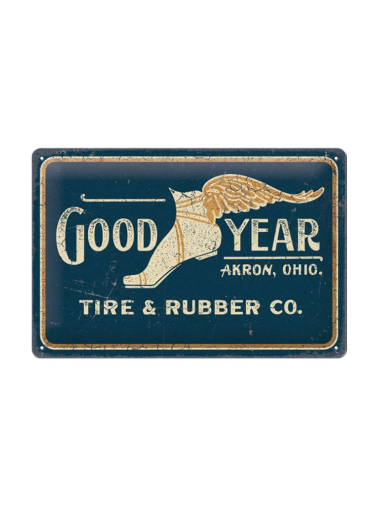 Plechová cedule: Goodyear 1901 - 30x20 cm