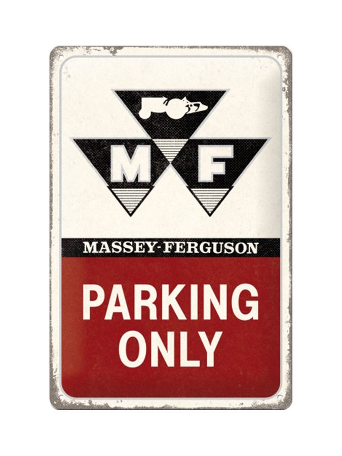 Plechová cedule: Massey Ferguson Parking Only - 20x30 cm