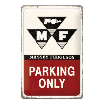 Plechová cedule: Massey Ferguson Parking Only - 20x30 cm