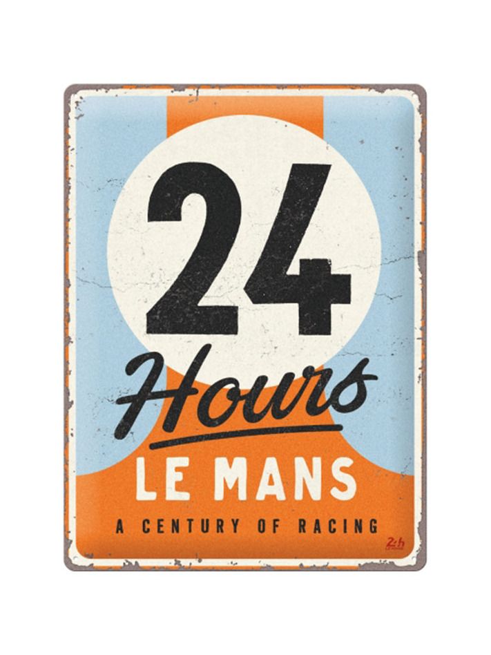 Plechová cedule: 24h Le Mans - A Century of Racing - 30x40 cm