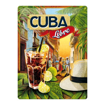 Plechová cedule: Cuba Libre - 40x30 cm