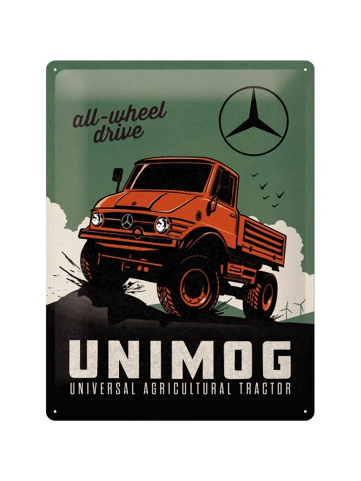 Plechová cedule: Daimler Truck Unimog - 40x30 cm