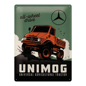 Plechová cedule: Daimler Truck Unimog - 40x30 cm