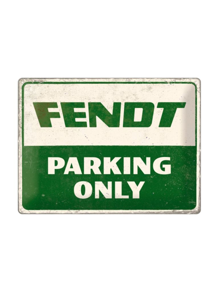 Plechová cedule: Fendt Parking Only - 40x30 cm