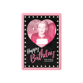 Plechová pohlednice - Happy Birthday to You