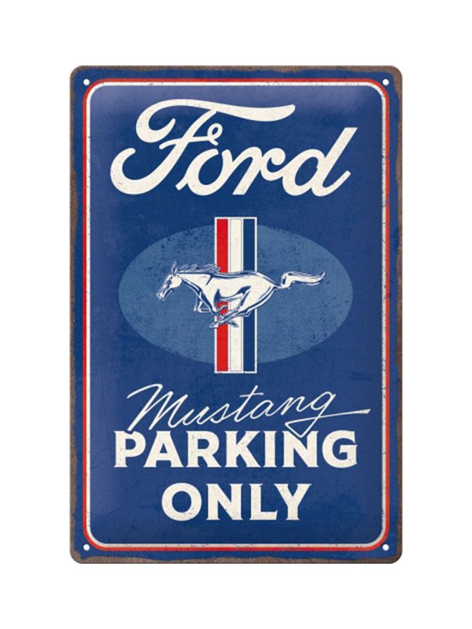 Plechová cedule Ford Mustang Parking Only 20x30cm