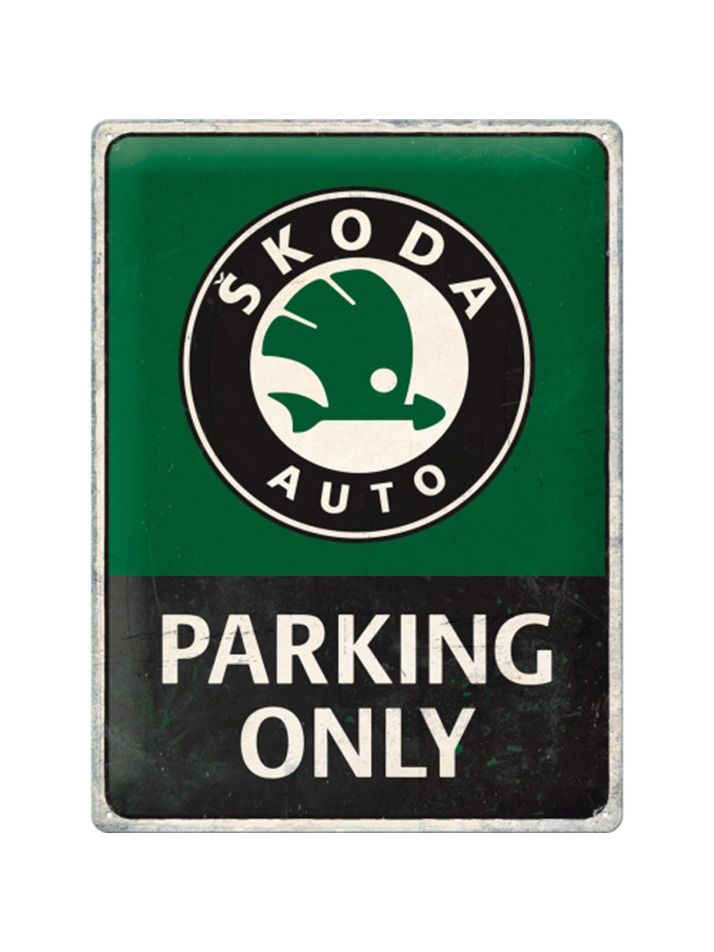 Plechová cedule Škoda Parking Only 30x40cm