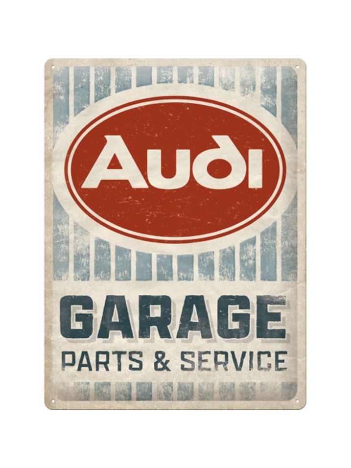 Plechová cedule Audi Garage Parts & Service 30x40cm