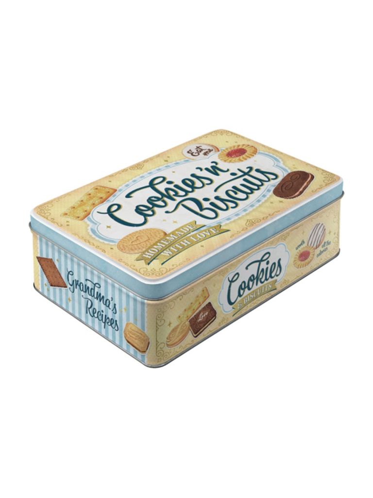 Plechová dóza plochá Cookies 'n' Biscuits