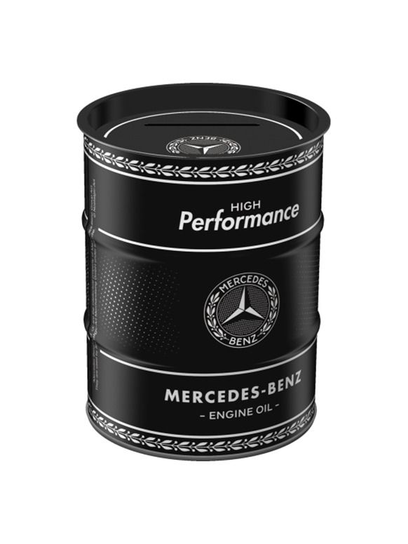 Plechová kasička barel: Mercedes-Benz Engine Oil