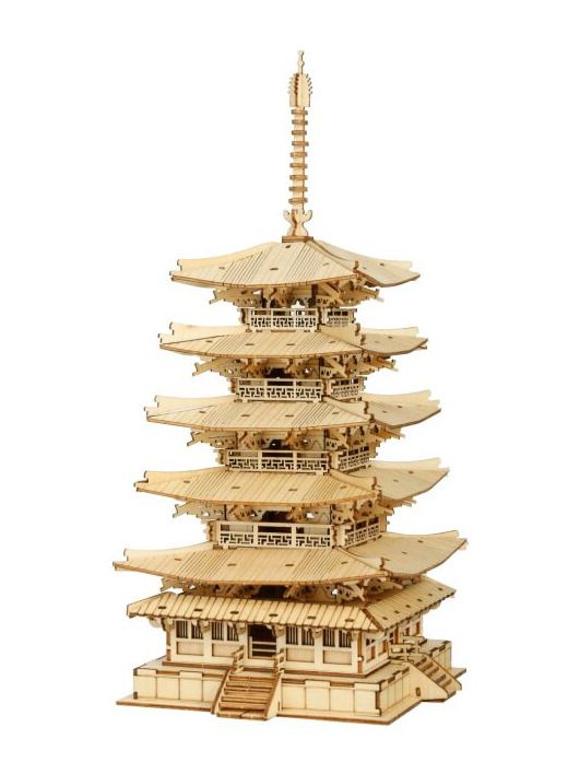 ROLIFE dřevěné 3D puzzle Pětipatrová pagoda