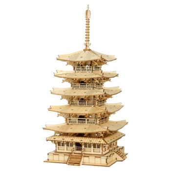 ROLIFE dřevěné 3D puzzle Pětipatrová pagoda