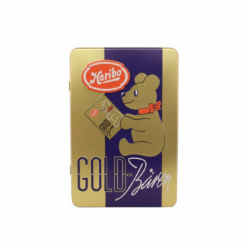 Plechová dóza plochá NAQ 0031 HARIBO Goldbären Vintage Gold NA30765