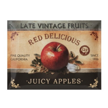 Blechschild 40x30 cm Red Delicious Juicy Apples