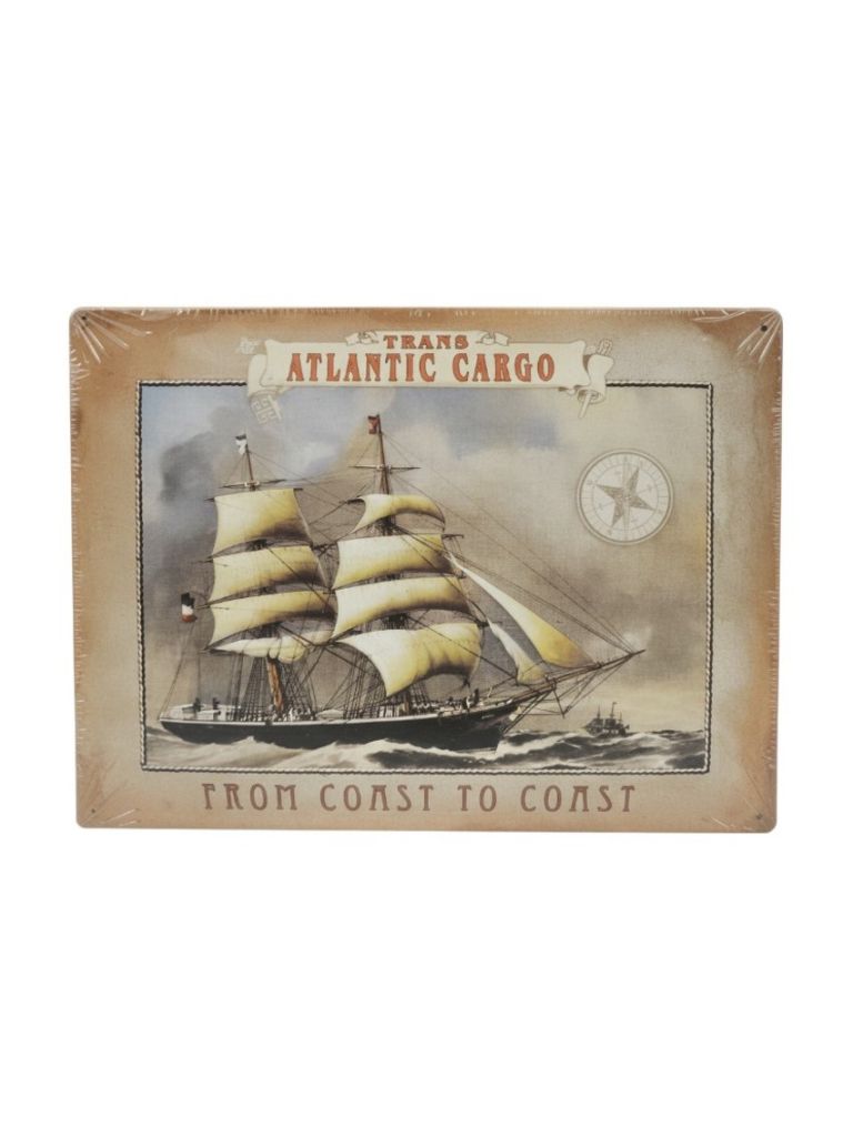 Blechschild 40x30 cm Trans Atlantic Cargo