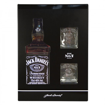 Jack Daniel's 0,7l 40% dárkové balení + 2 sklenice - 1