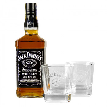 Jack Daniel's 0,7l 40% dárkové balení + 2 sklenice - 2