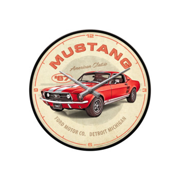 Nástěnné hodiny - Ford Mustang (GT 1967 Red)