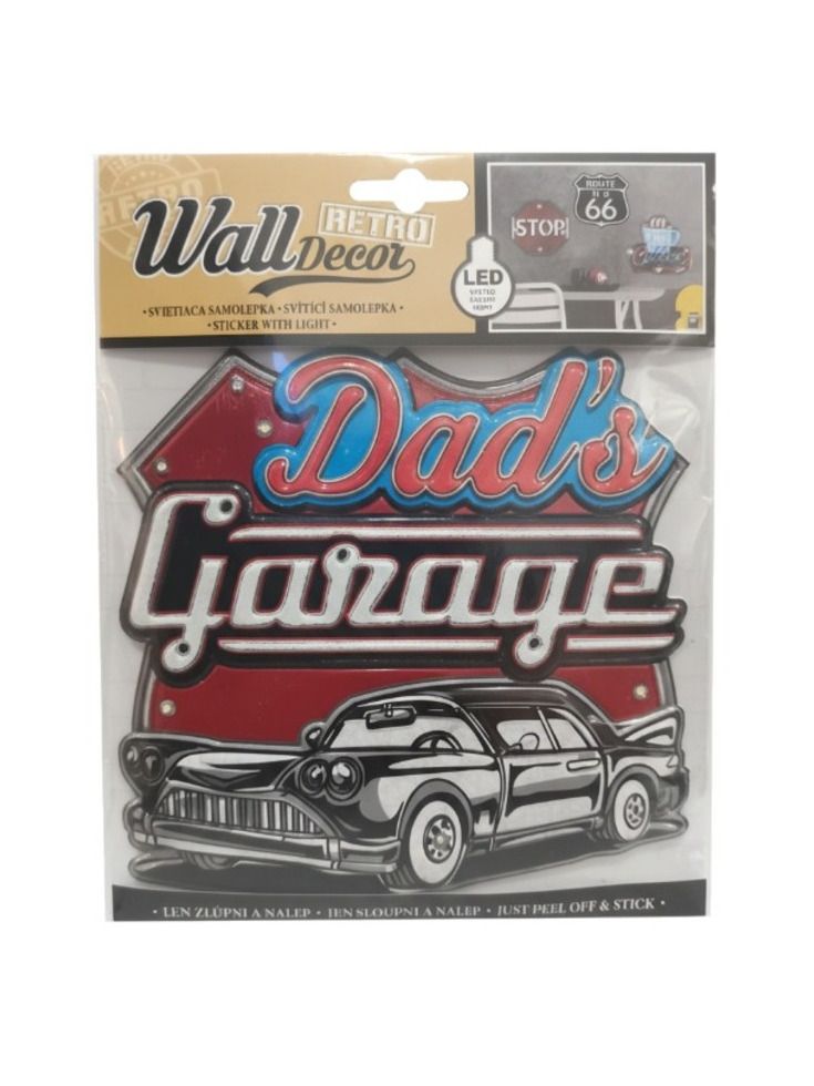 Retro Wall Decor svítící samolepka