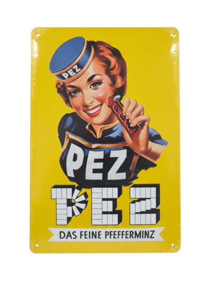 Plechová cedule PEZ Peppermint 20x30cm