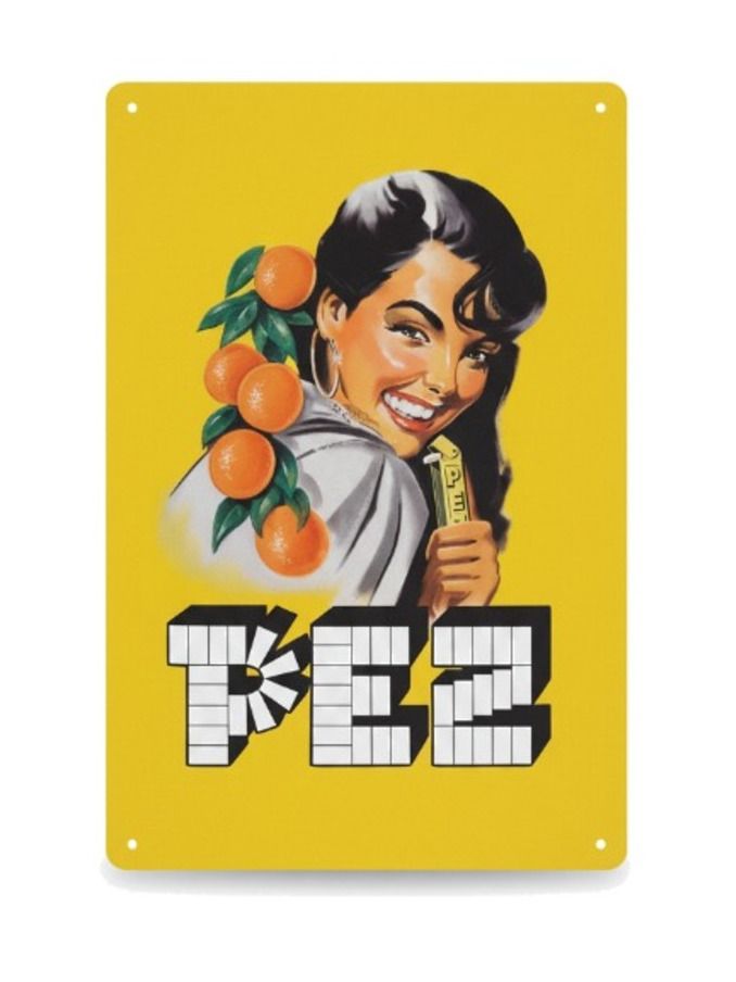 Plechová cedule PEZ Orange 20x30cm
