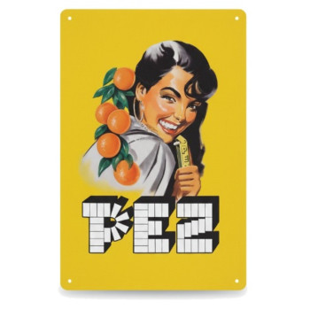 Plechová cedule PEZ Orange 20x30cm