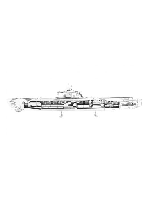 Metal Earth German U-boat Type XXI kovový model