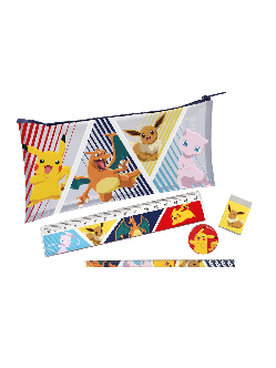 Penál Pokémon s doplňky plast 19x11cm