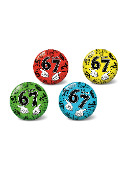 Míč 67/six seven nafouknutý 23 cm 4 barvy
