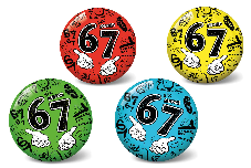 Míč 67/six seven nafouknutý 23 cm 4 barvy