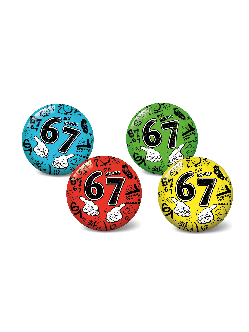 Míč 67/six seven nafouknutý 11cm 4 barvy
