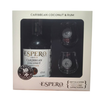 Espero Liqueur Caribbean Coconut 0,7 l 40% sada se skleničkou - 1