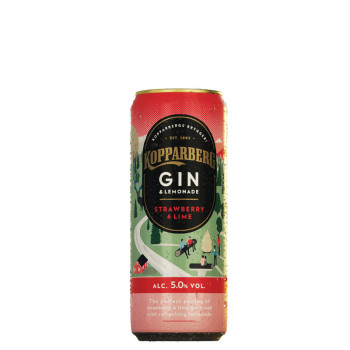 Kopparberg Gin&Lemonade Strawberry & Lime RTD 0,25 l 5% plech - 1