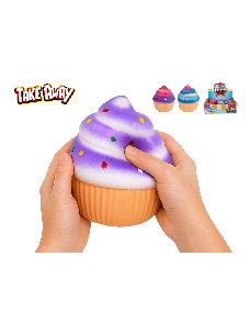 Mega squeeze cupcake strečový 13cm 3barvy 6ks v DBX