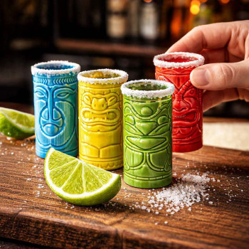MIKAMAX Tiki Keramické skleničky na panáky - 2