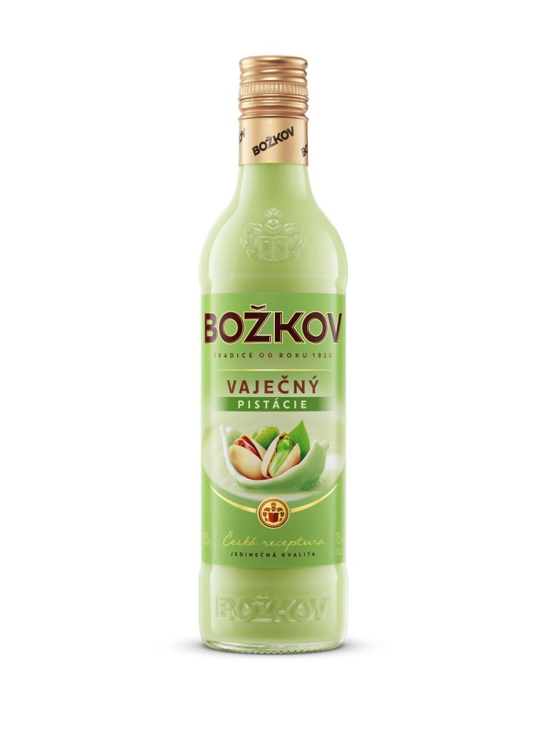 Božkov Vaječný likér Pistácie 15% 0,5 l