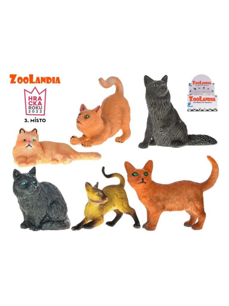 Zoolandia kočka 5-7,5cm v sáčku 6druhů 18ks v DBX