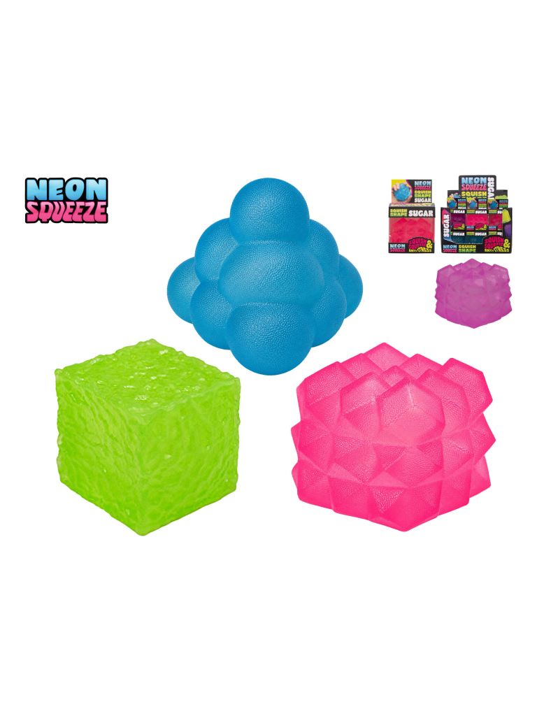 Neon Squeeze kostka strečová sugar 5,5cm 3druhy 4barvy