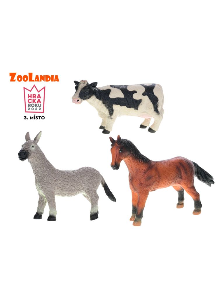 Zoolandia zvířátka farma 21-24cm 3druhy v sáčku