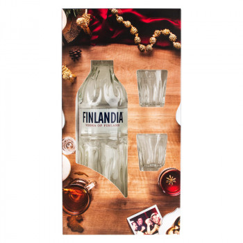 Finlandia 0,7l 40% + 2 sklenice