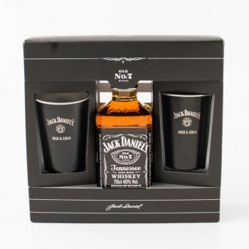 Jack Daniels 0,7l 40% + 2x plechovka - 1