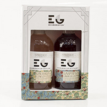 Edinburgh gin rebarbora a zázvor 0,5 L 20% a malinový gin likér 0,5L 20%