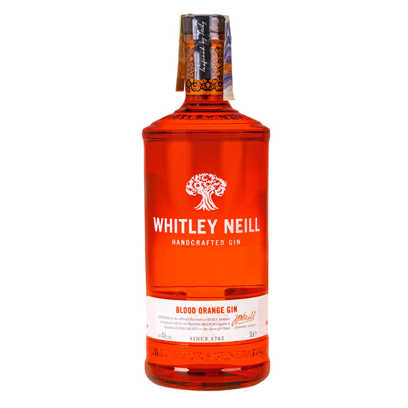 Whitley Neill Blood Orange Gin 43% 1 l (holá láhev)