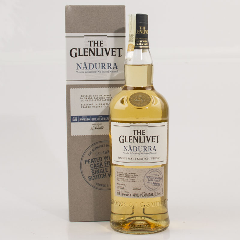 Glenlivet Nadurra Peated 48% 1 l (dárkové balení)