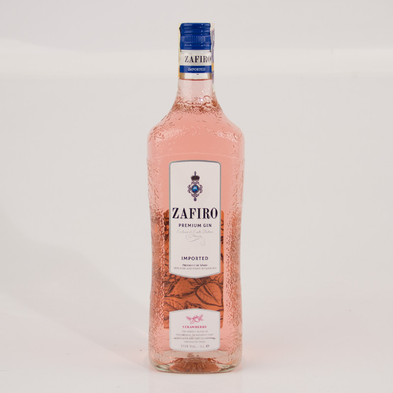 Zafiro Pink Premium Gin Strawberry 37,5% 1 l (holá láhev)