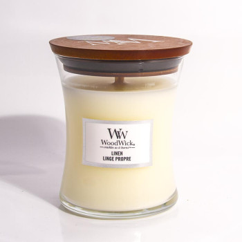 WoodWick Linen glass medium