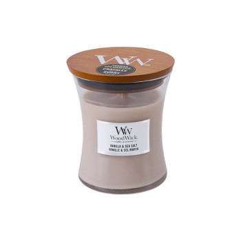 WoodWick Vanilla & Sea Salt glass medium